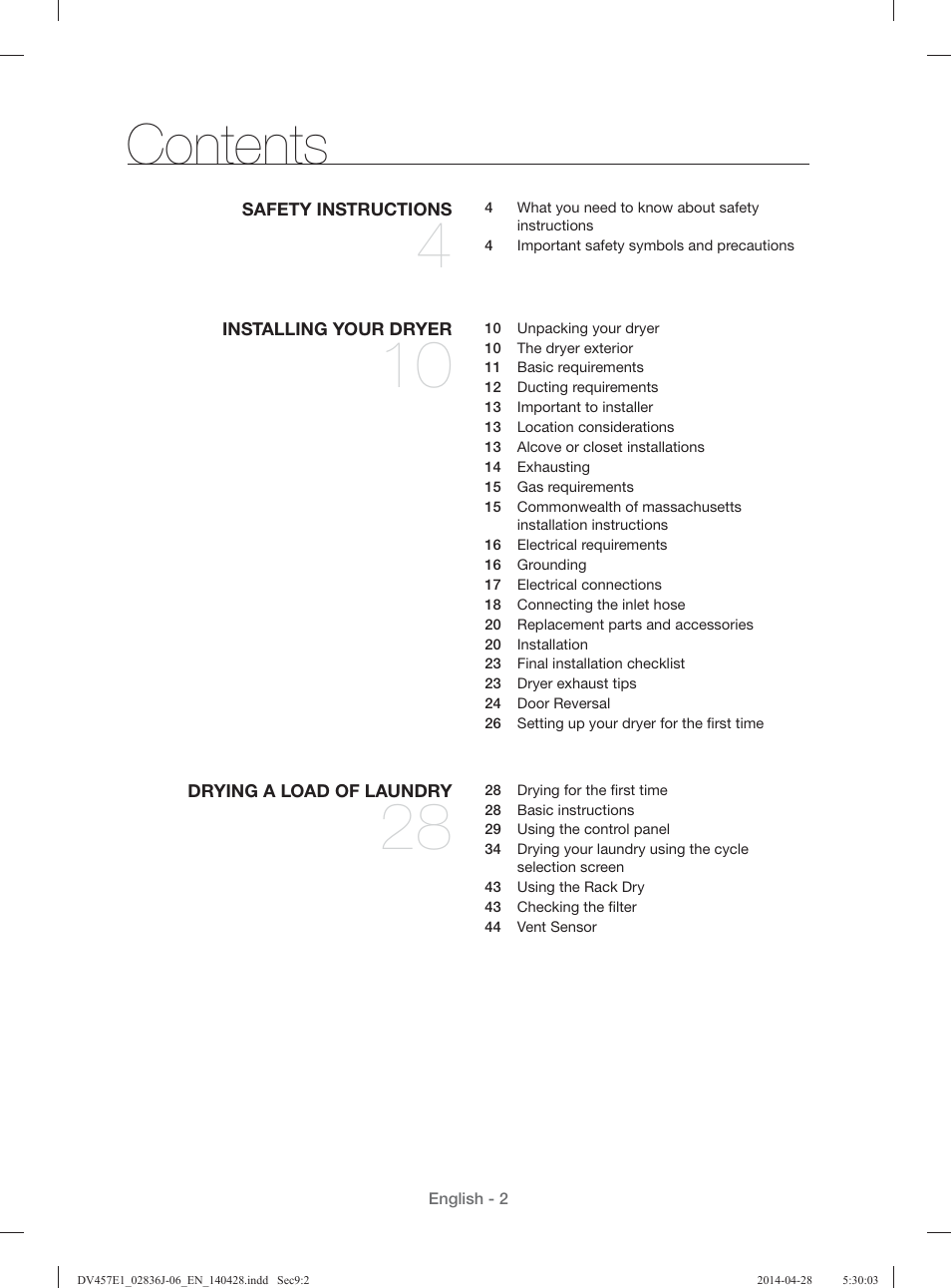 Samsung DV457E1GSGR-A1 User Manual | Page 2 / 228
