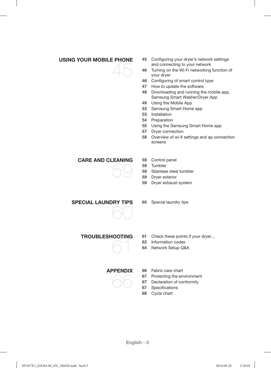Samsung DV457E1GSGR-A1 User Manual | Page 3 / 228