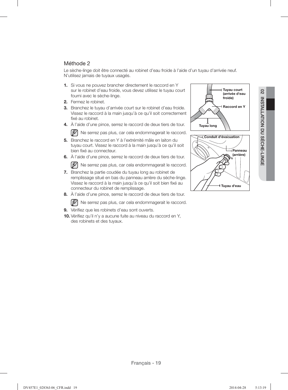 Méthode 2 | Samsung DV457E1GSGR-A1 User Manual | Page 95 / 228