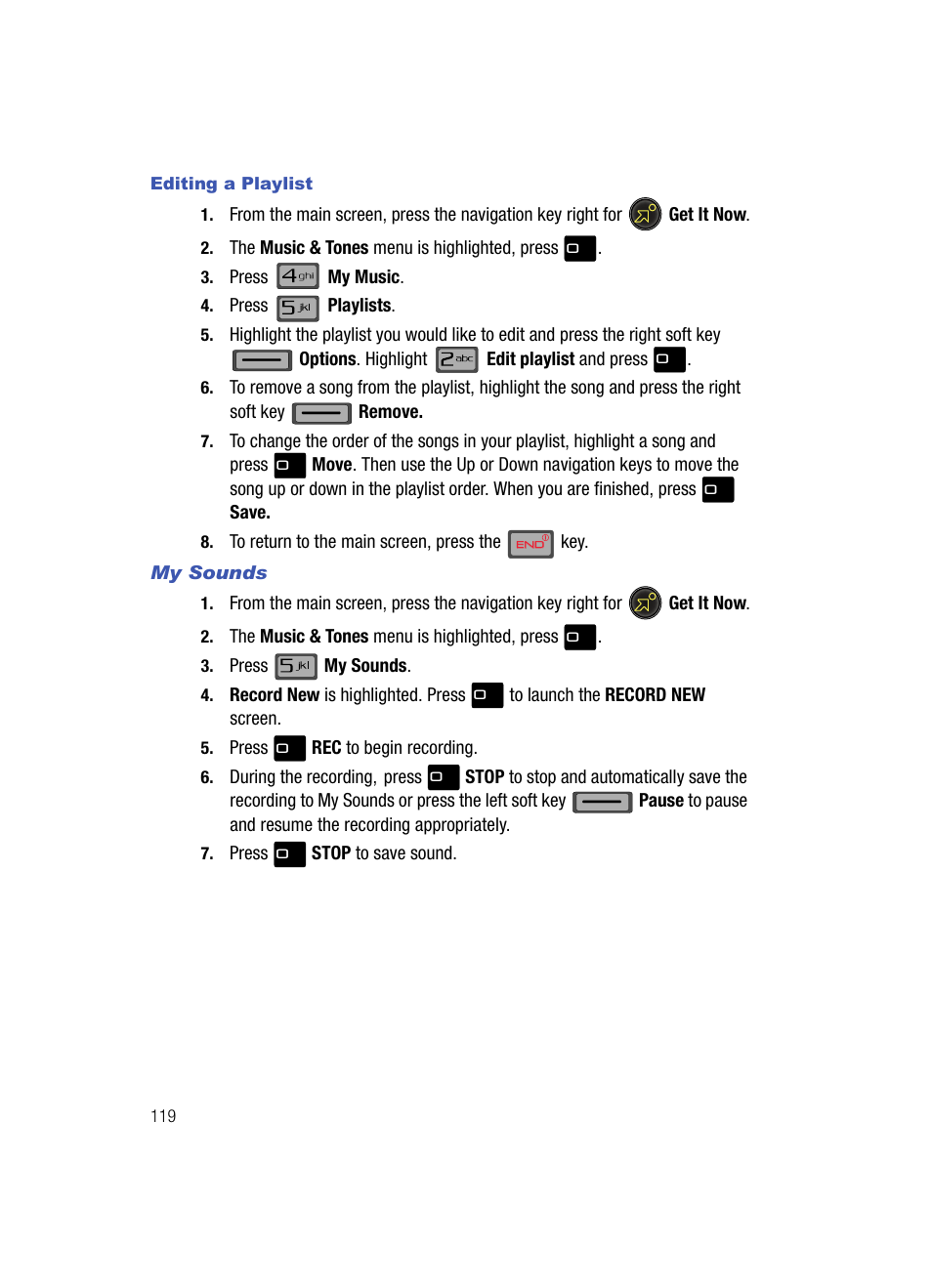 My sounds | Samsung SCH-U700ZNAVZW User Manual | Page 122 / 180