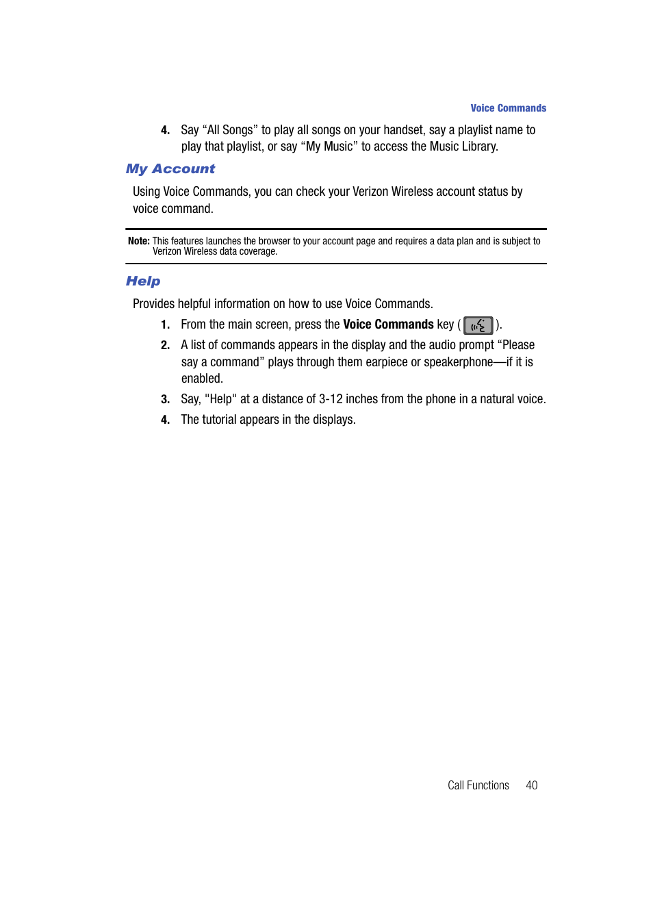 My account, Help | Samsung SCH-U700ZNAVZW User Manual | Page 43 / 180