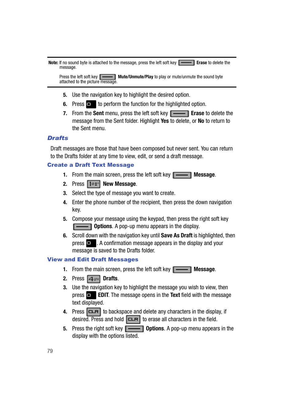 Drafts | Samsung SCH-U700ZNAVZW User Manual | Page 82 / 180