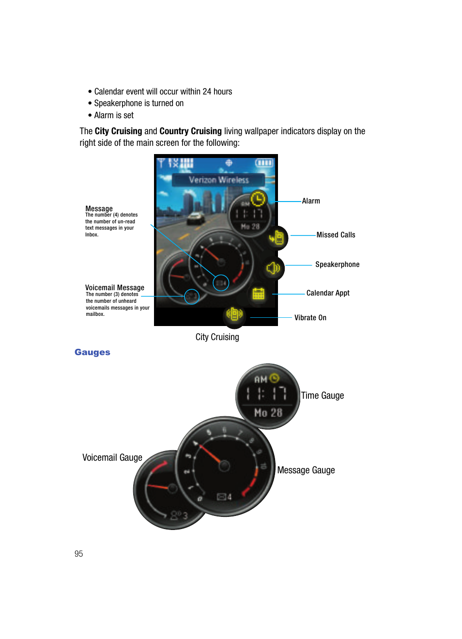 Voicemail gauge message gauge time gauge | Samsung SCH-U700ZNAVZW User Manual | Page 98 / 180