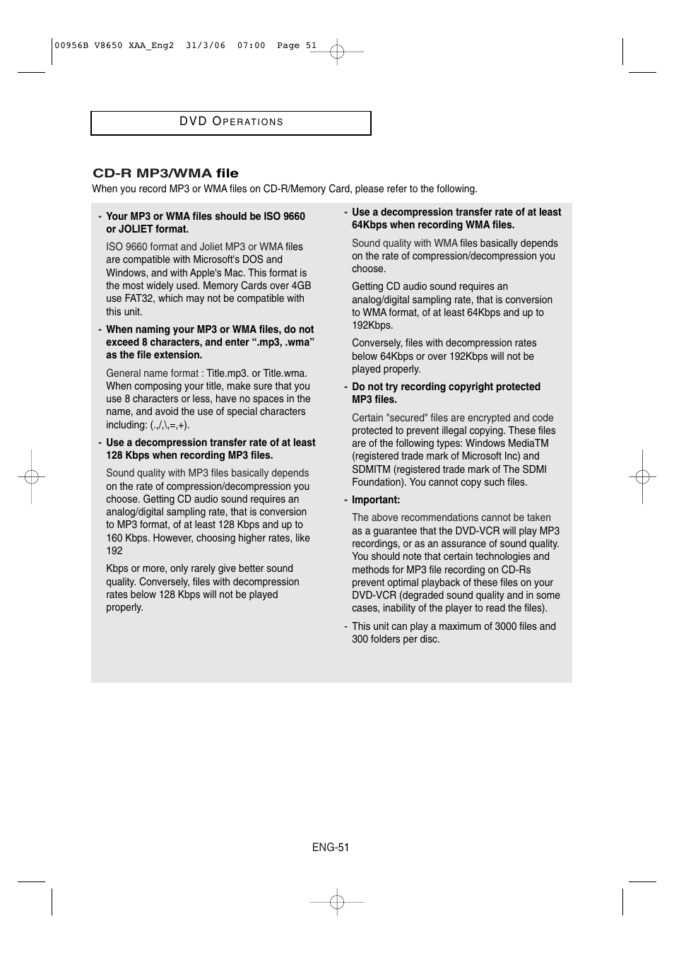 Samsung DVD-V8650-XAA User Manual | Page 51 / 92