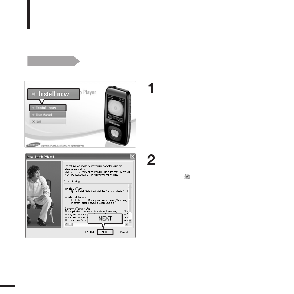 Chapter 2. loading your desired file, Installing samsung media studio | Samsung YP-T9JBQP-XAC User Manual | Page 16 / 81