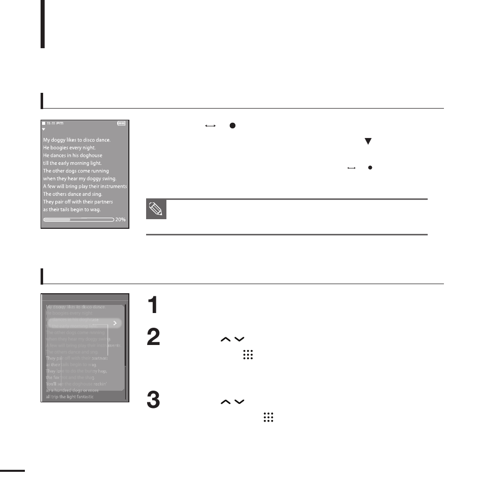 Using text menu | Samsung YP-T9JBQP-XAC User Manual | Page 44 / 81