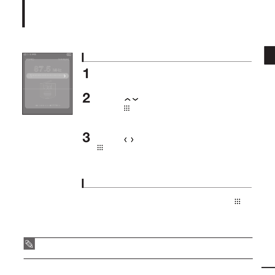 Setting a frequency | Samsung YP-T9JBQP-XAC User Manual | Page 49 / 81