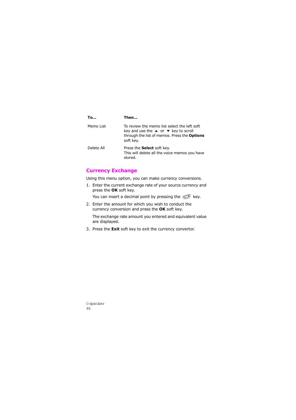 Currency exchange | Samsung SGH-X105NBATMB User Manual | Page 99 / 159