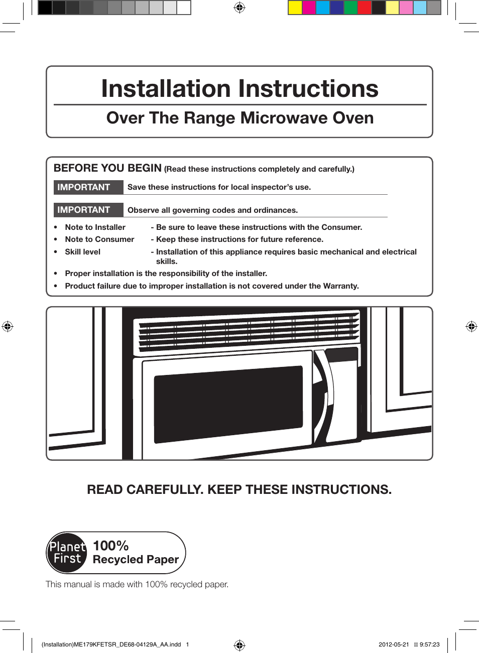 Samsung ME179KFETSR-AA User Manual | 20 pages