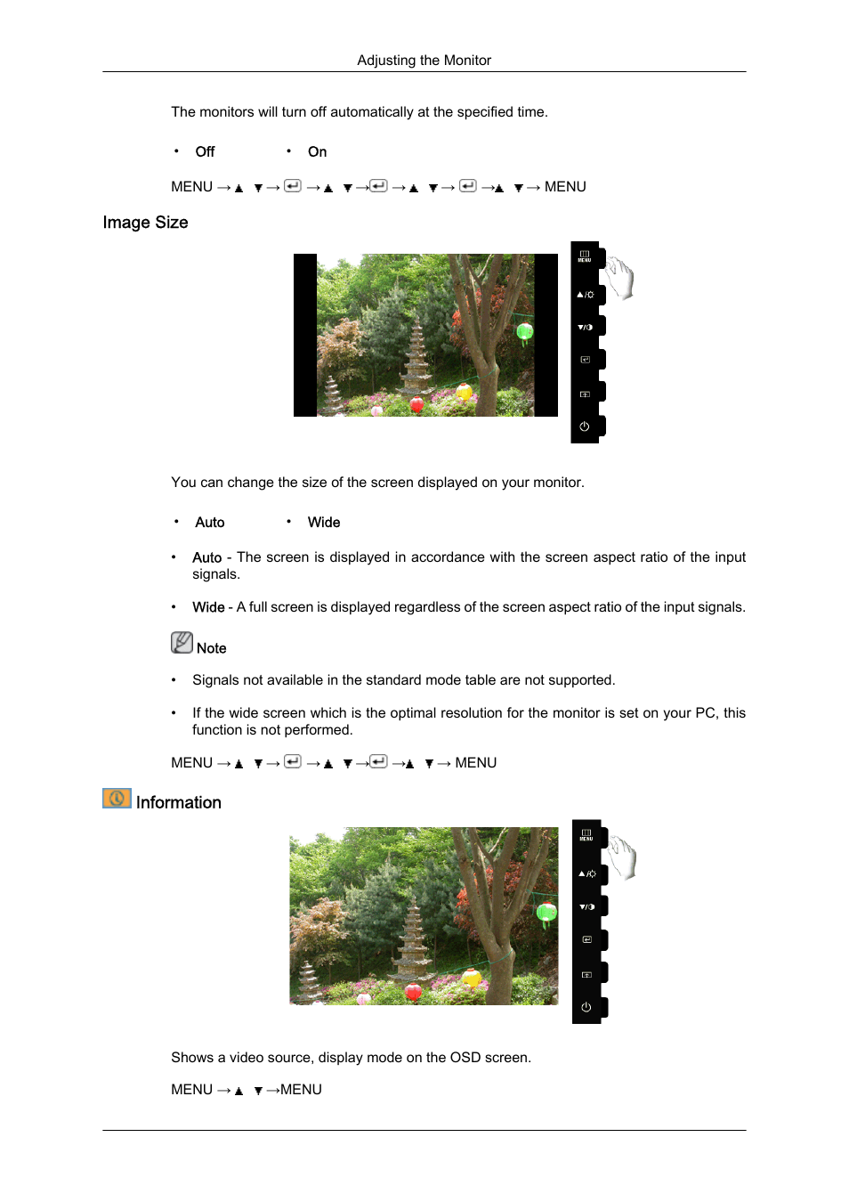 Image size, Information | Samsung LS22CMFKFV-ZA User Manual | Page 37 / 54