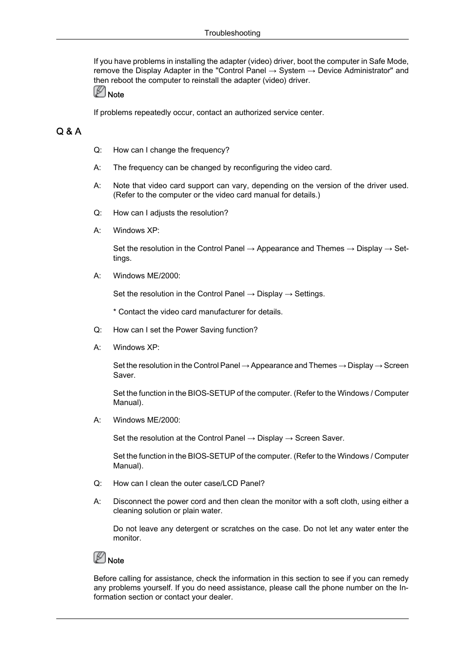 Q & a | Samsung LS22CMFKFV-ZA User Manual | Page 42 / 54