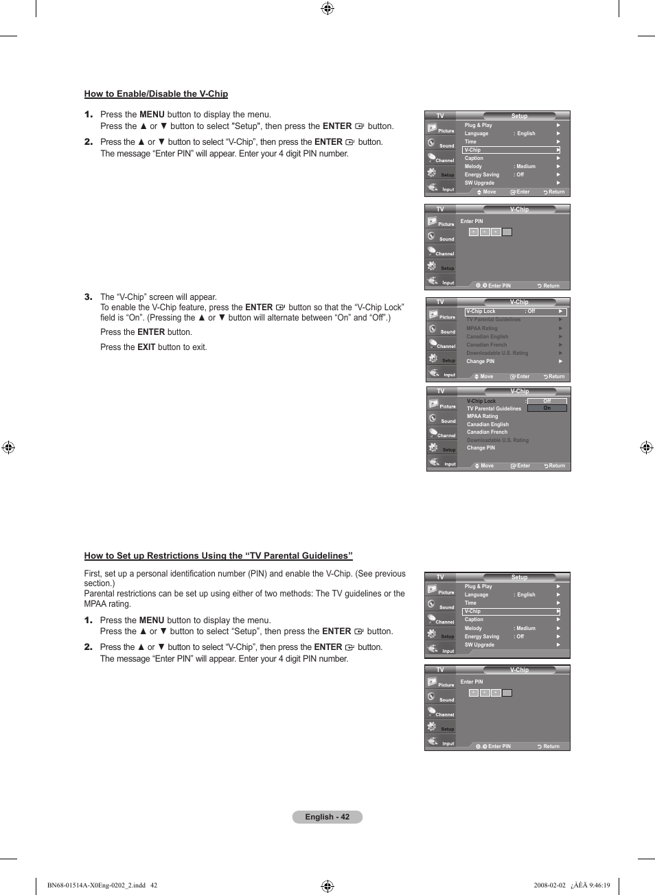 Samsung LN37A330J1DXZA User Manual | Page 44 / 129
