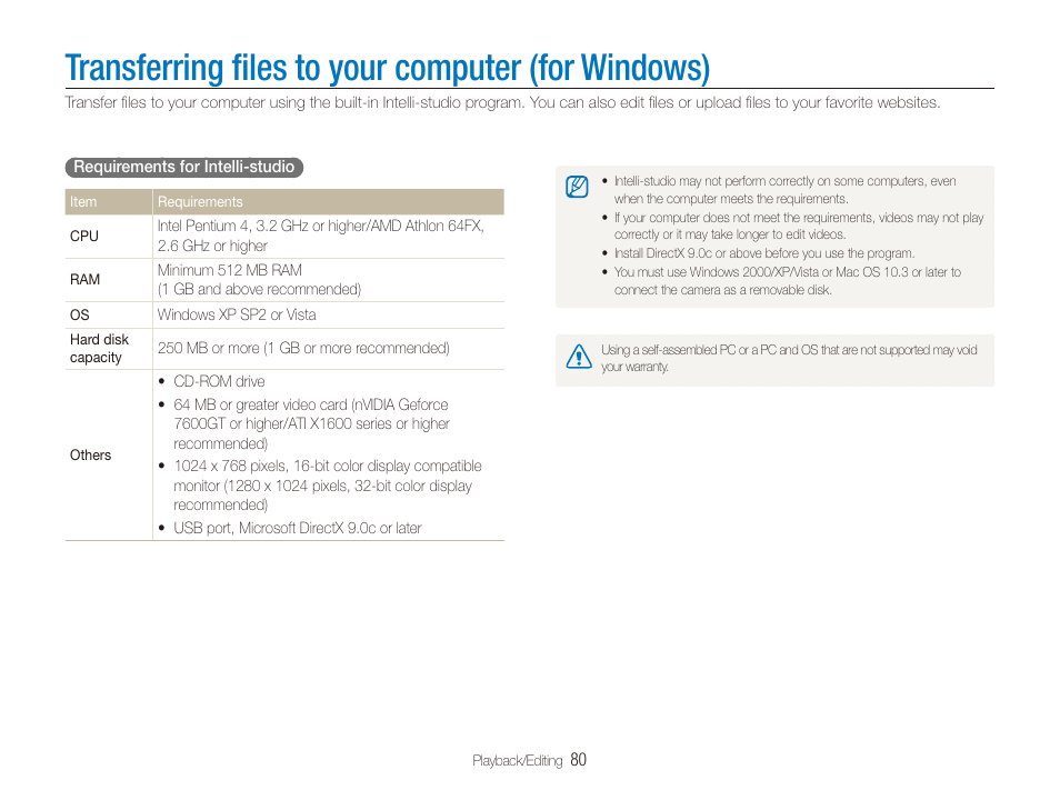 Transferring files to your computer (for windows), Transferring ﬁles to your computer (for windows), Transferring ﬁles to your computer | For windows) | Samsung EC-TL225ZBPLUS User Manual | Page 81 / 110