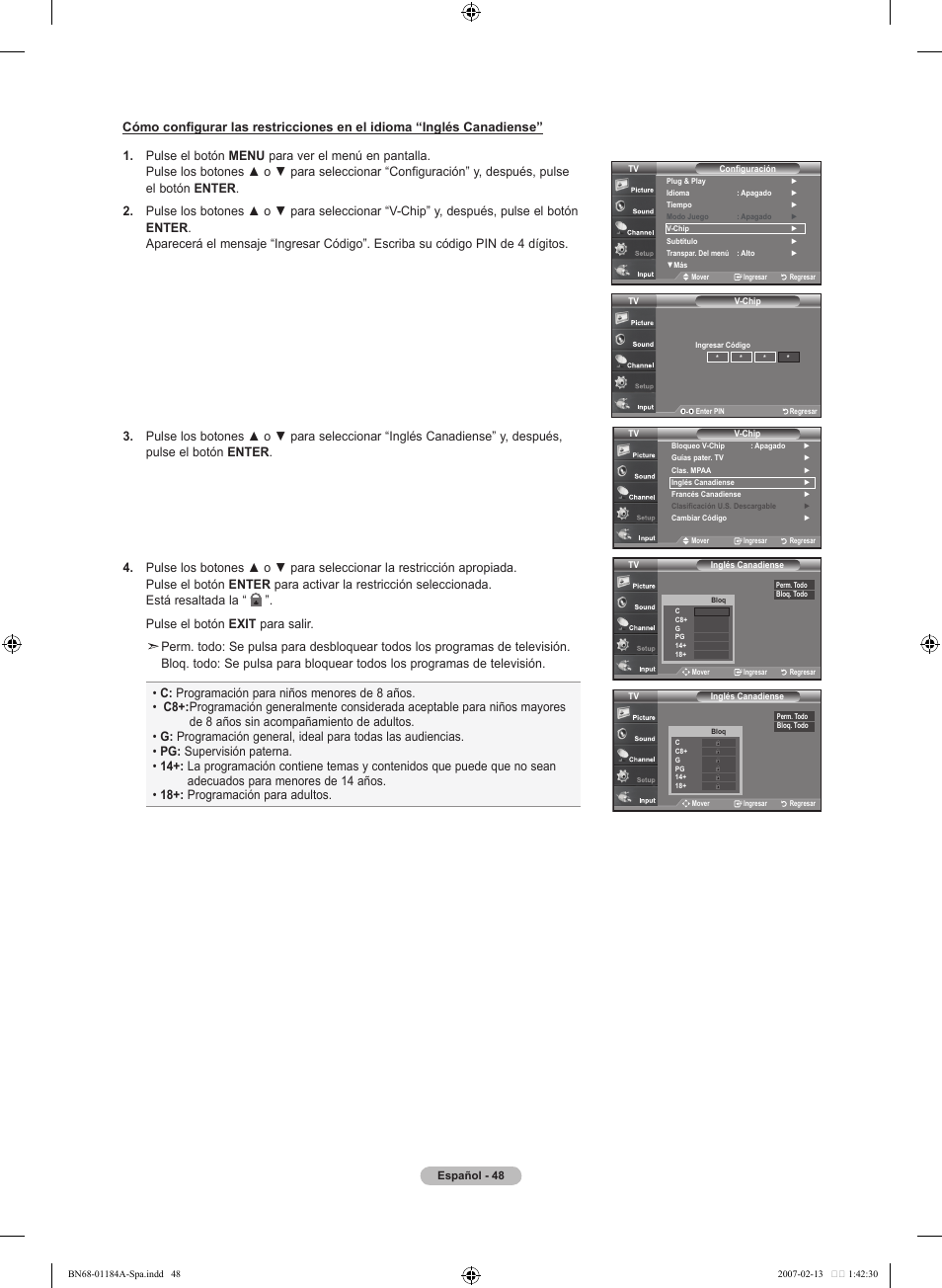 Samsung LNT1954HX-XAA User Manual | Page 107 / 116