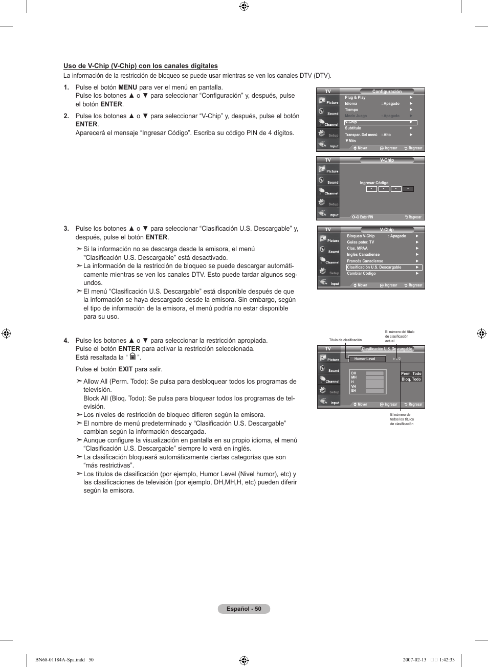 Samsung LNT1954HX-XAA User Manual | Page 109 / 116