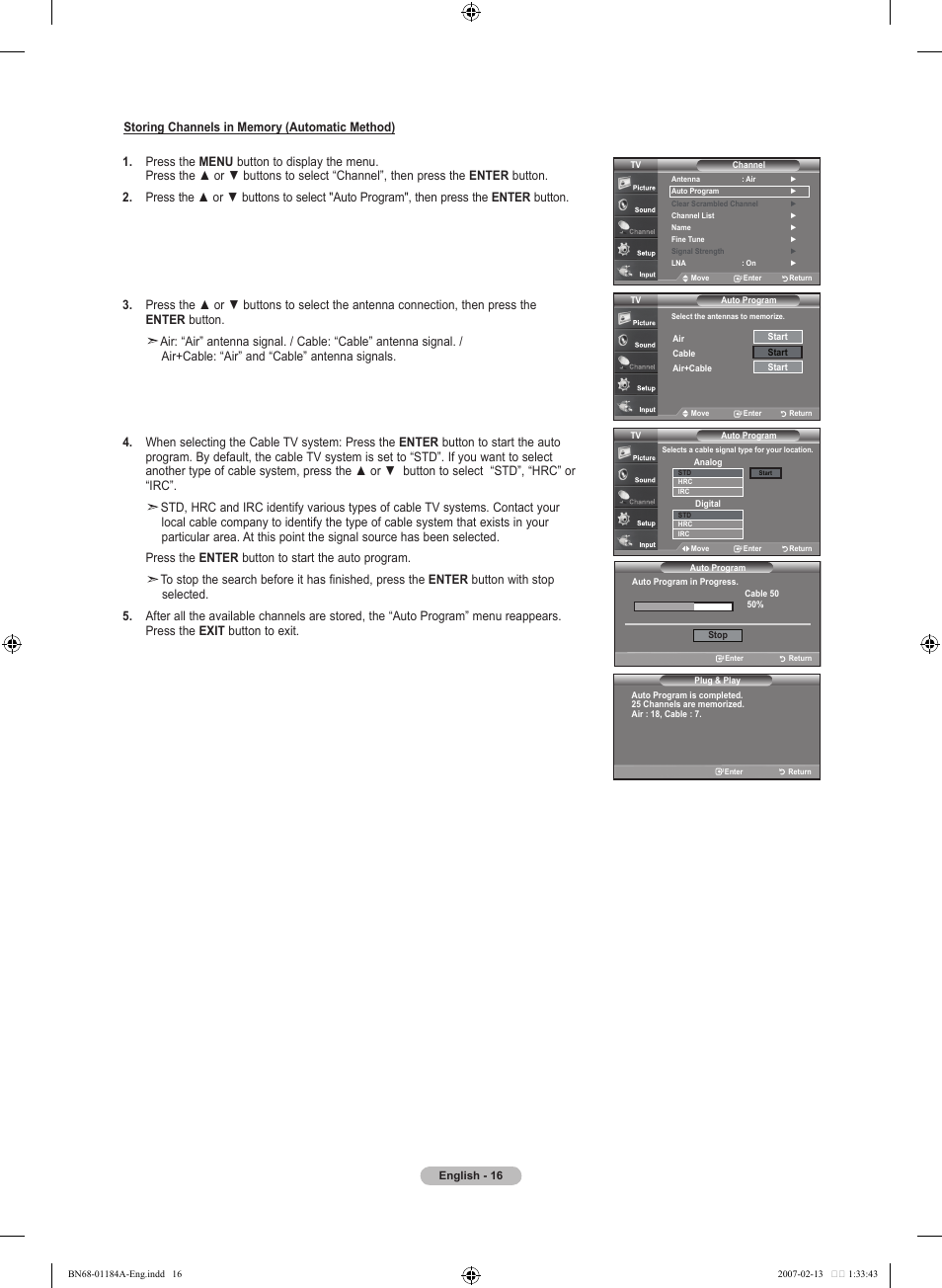 Samsung LNT1954HX-XAA User Manual | Page 18 / 116