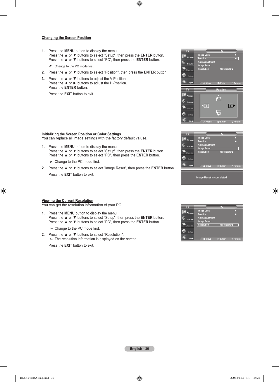 Samsung LNT1954HX-XAA User Manual | Page 38 / 116