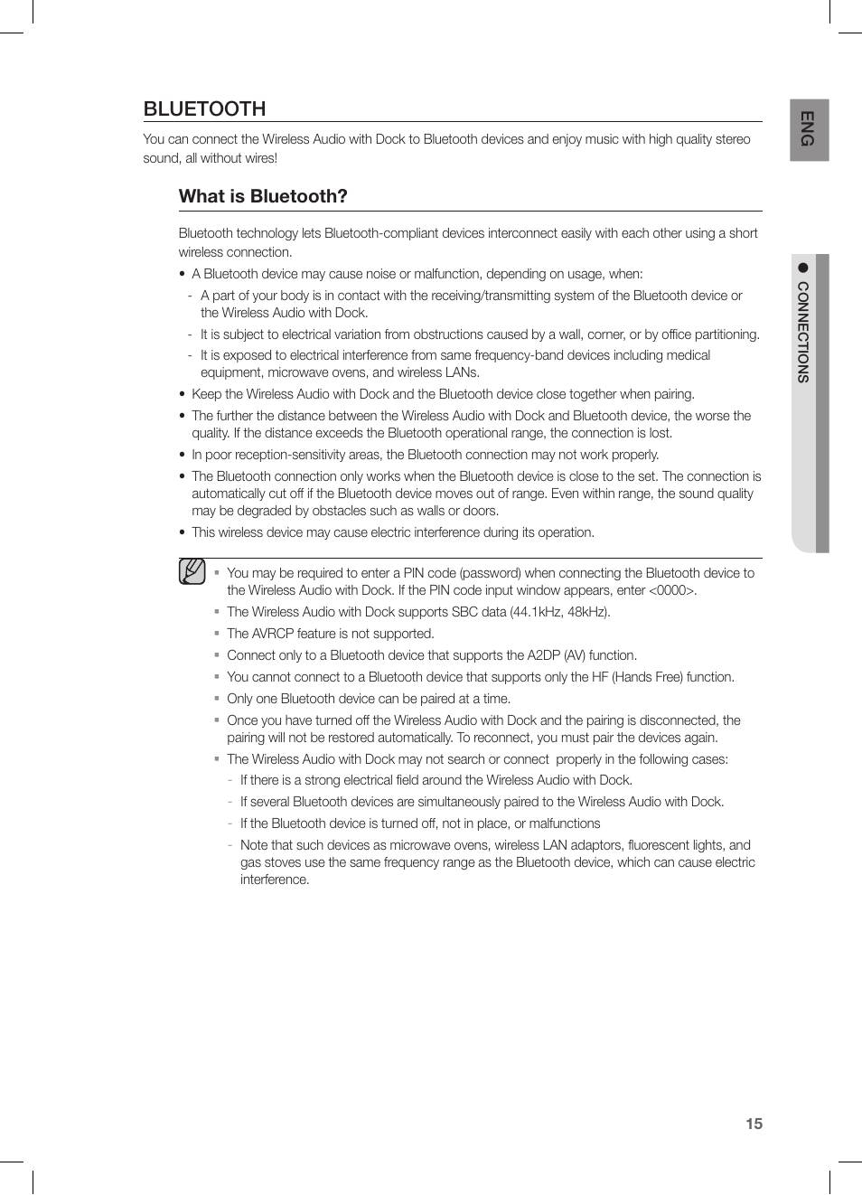 Bluetooth, What is bluetooth | Samsung DA-E651-ZA User Manual | Page 15 / 29