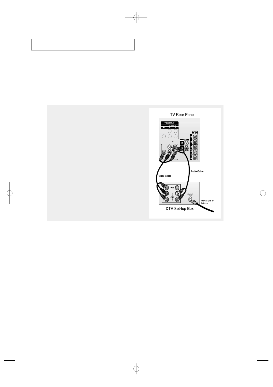 Connecting a digital tv set-top box | Samsung HCP4363WX-XAC User Manual | Page 6 / 8