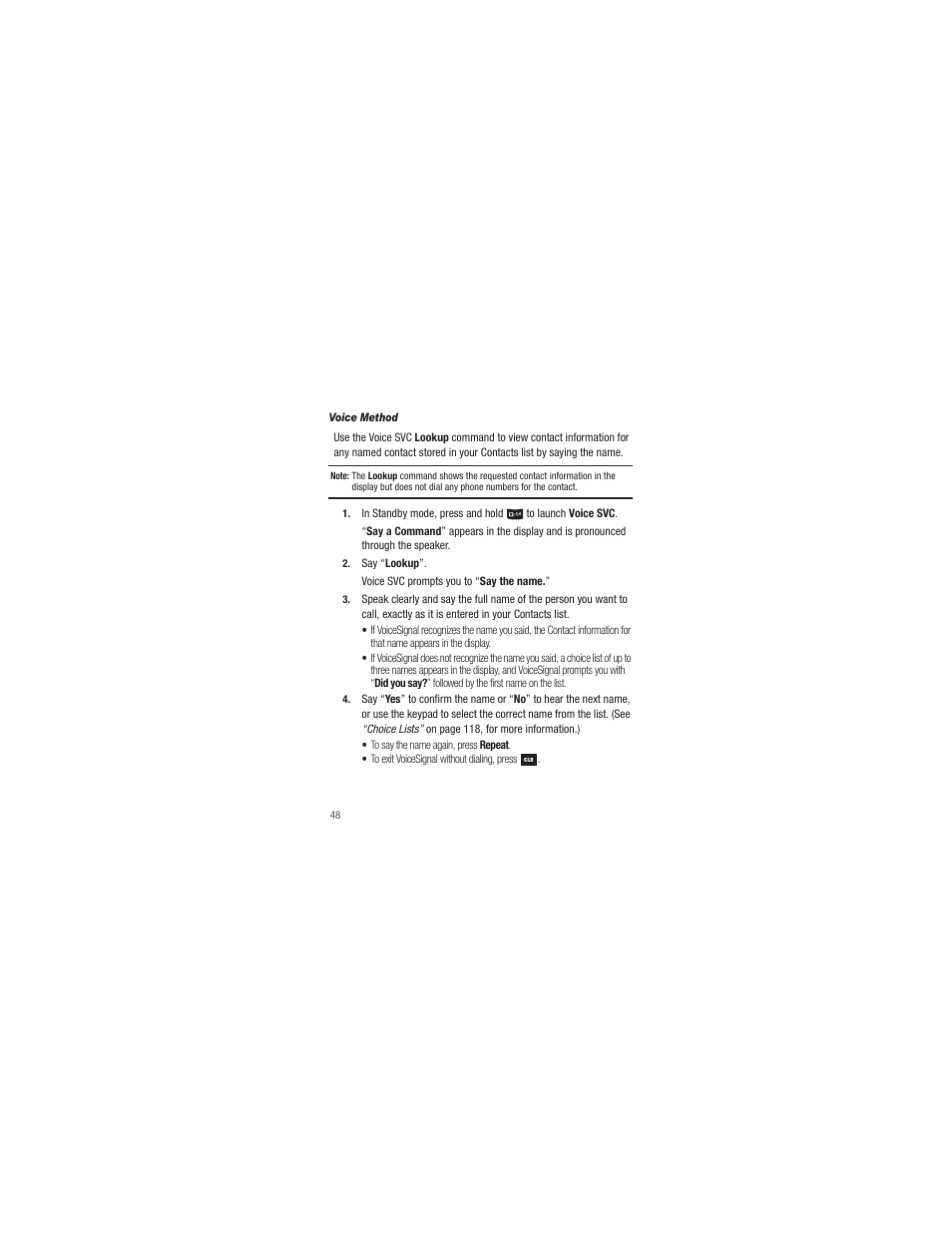 Voice method | Samsung SCH-R250ZRAMTR User Manual | Page 52 / 201