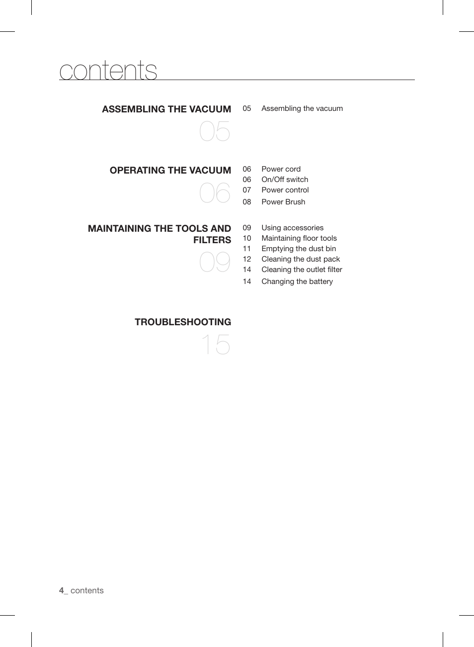 Samsung VCC88P0H1B-XAA User Manual | Page 4 / 48