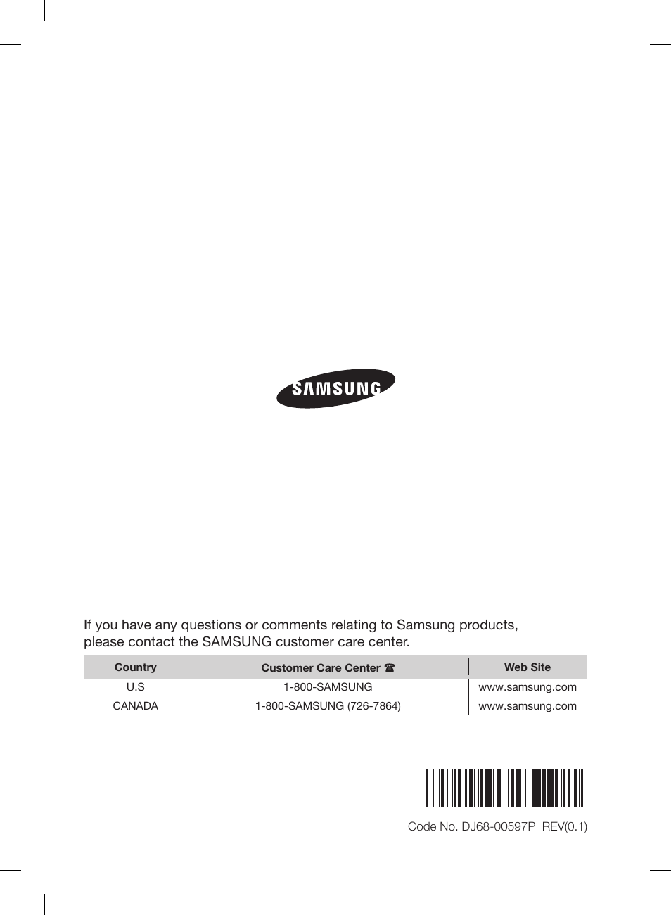 Samsung VCC88P0H1B-XAA User Manual | Page 48 / 48