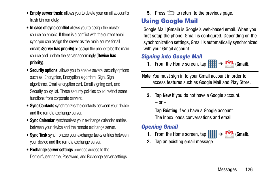 Using google mail | Samsung SGH-T999ZAATMB User Manual | Page 133 / 351