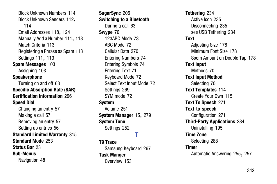 Samsung SGH-T999ZAATMB User Manual | Page 349 / 351