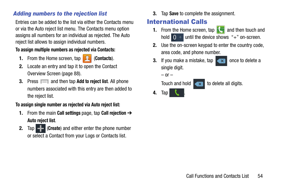 International calls | Samsung SGH-T999ZAATMB User Manual | Page 61 / 351