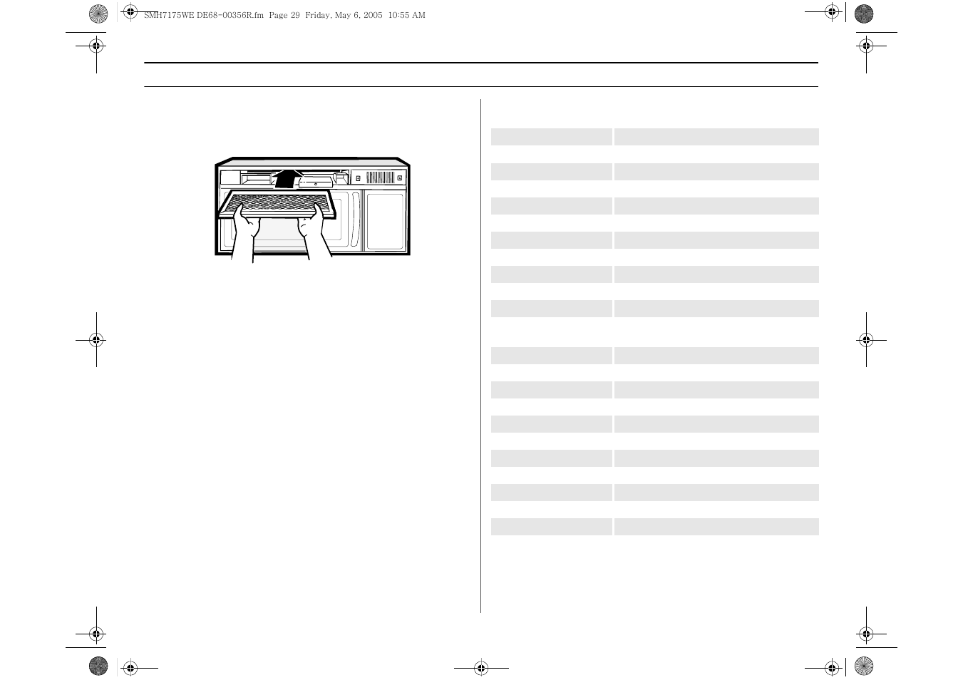 Installing charcoal filter, Specifications, Appendix | Samsung SMH7177STE-XAA User Manual | Page 29 / 32