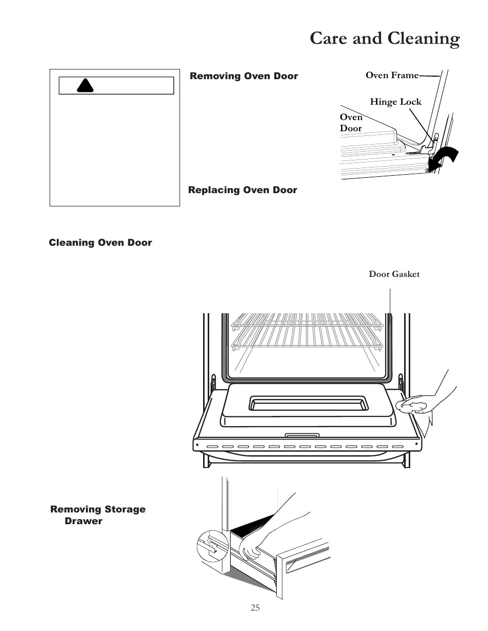 Care and cleaning, Caution | Amana Electric Smoothtop Range ACF4255A User Manual | Page 25 / 32