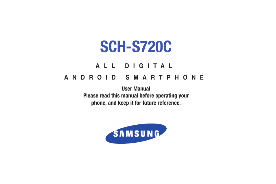 Samsung SCH-S720ZKATFN User Manual | 137 pages