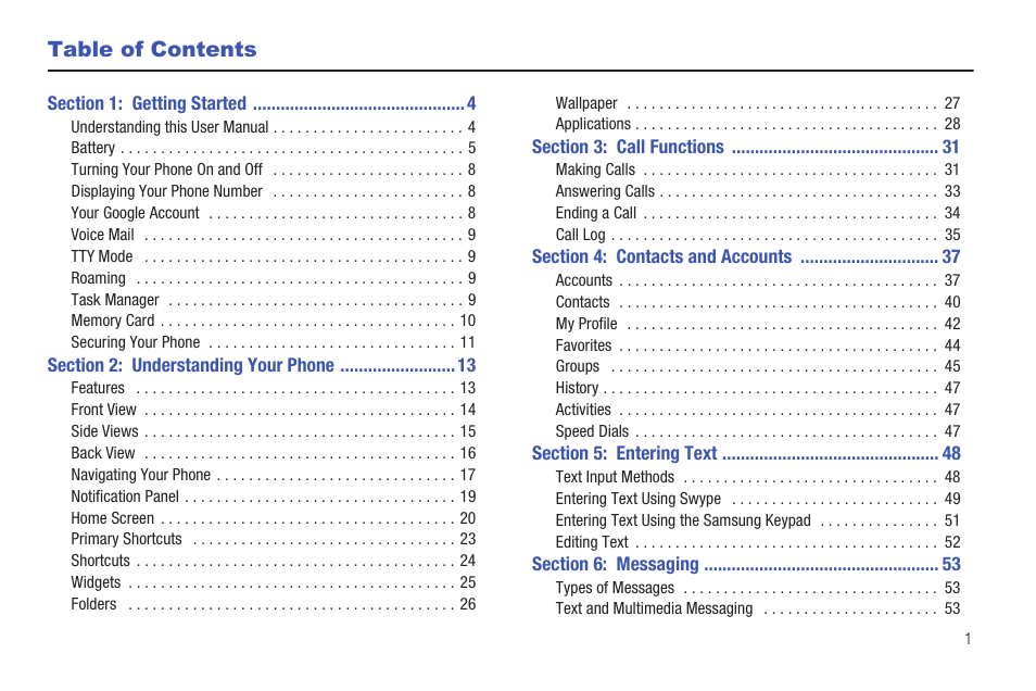 Samsung SCH-S720ZKATFN User Manual | Page 5 / 137