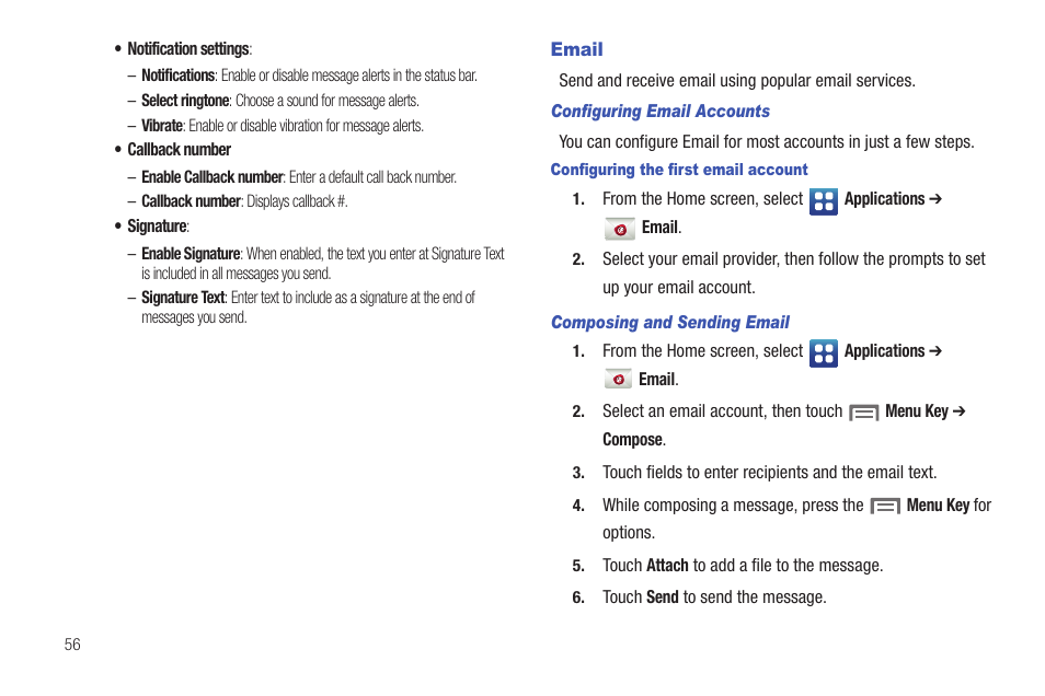 Email | Samsung SCH-S720ZKATFN User Manual | Page 60 / 137