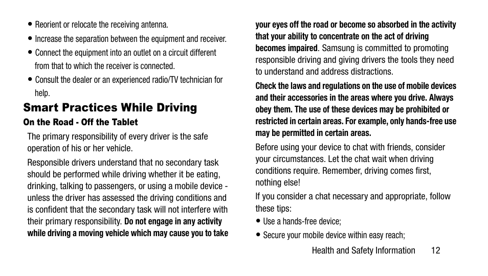 Smart practices while driving | Samsung SM-T337AZWAATT User Manual | Page 19 / 56