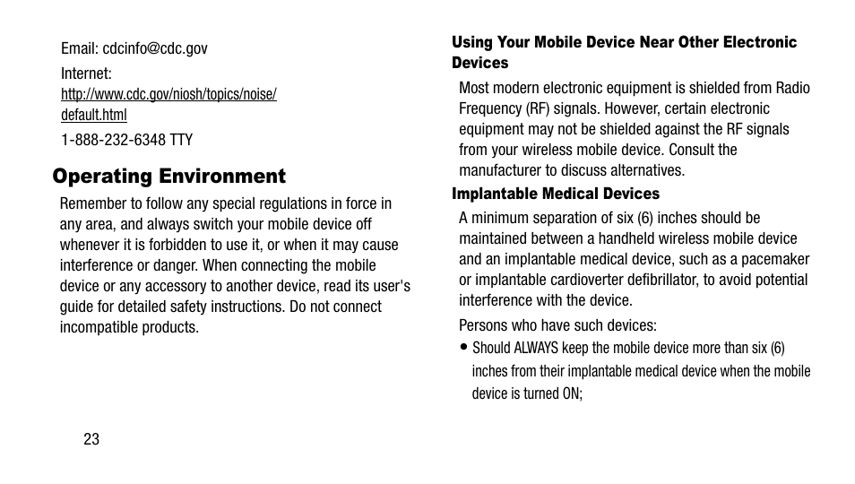 Operating environment | Samsung SM-T337AZWAATT User Manual | Page 30 / 56