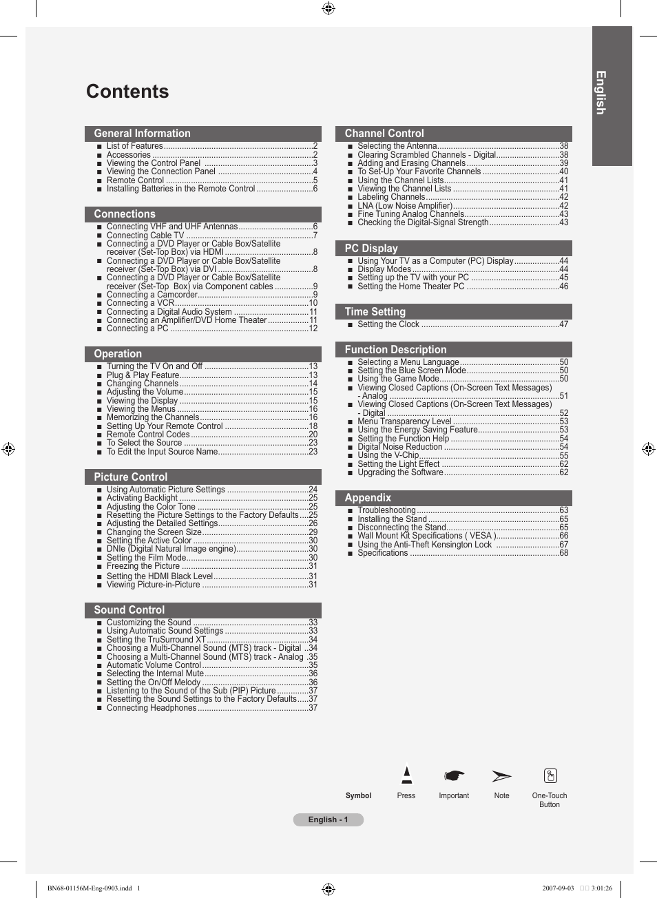 Samsung LNT3753HX-XAA User Manual | Page 3 / 139