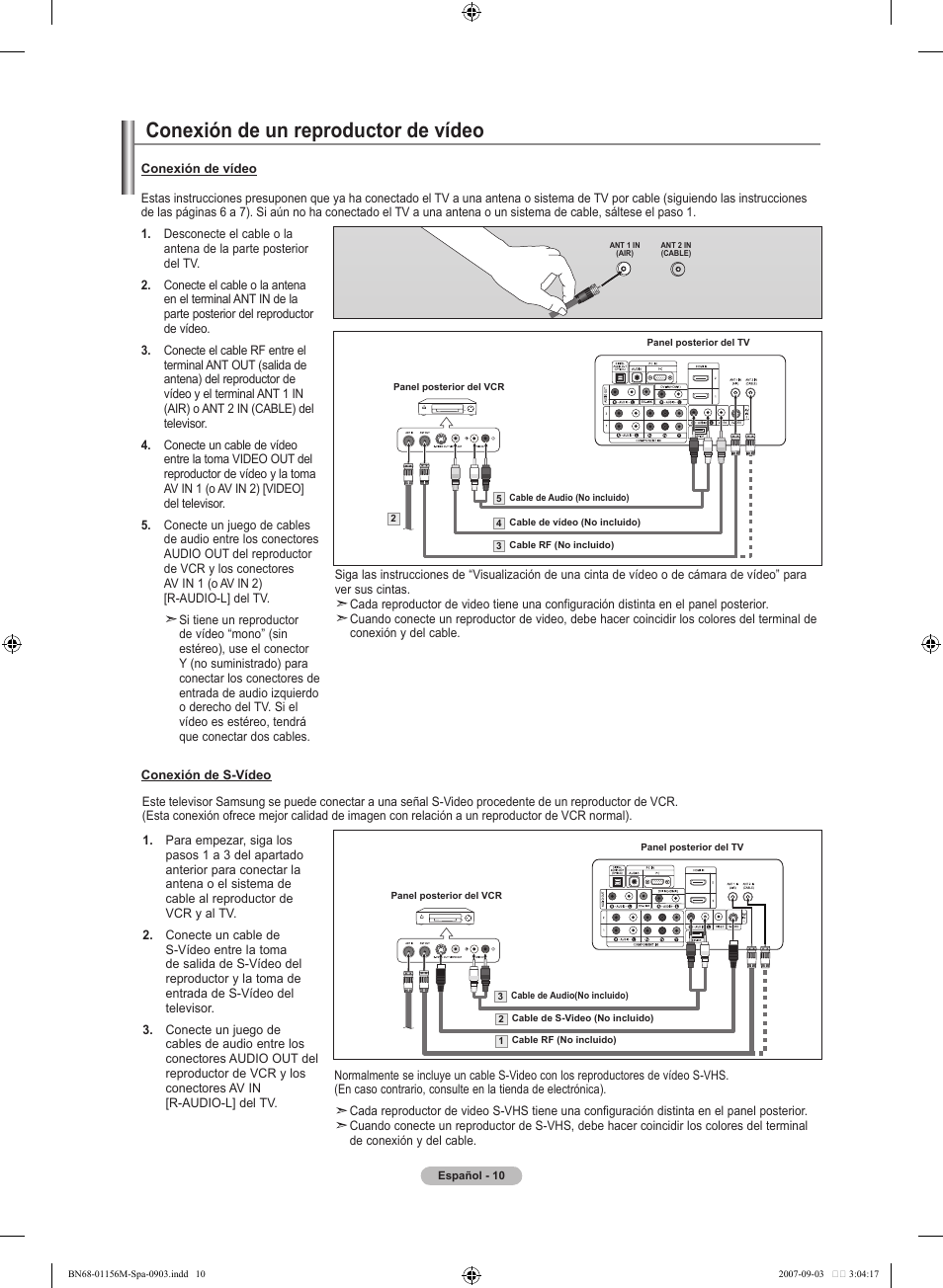 Conexión de un reproductor de vídeo | Samsung LNT3753HX-XAA User Manual | Page 81 / 139