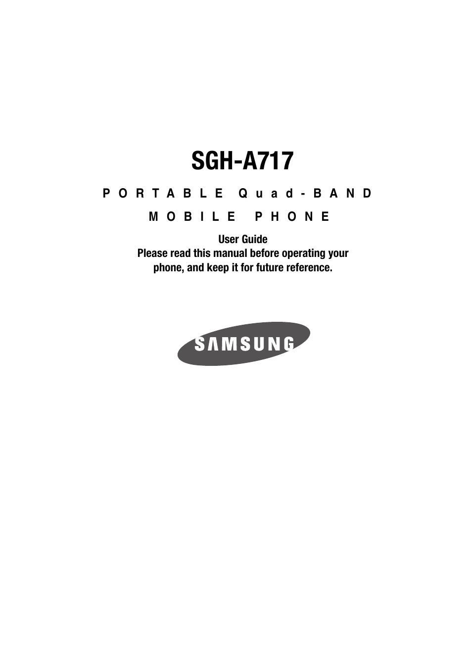 Samsung SGH-A717ZKAATT User Manual | 188 pages