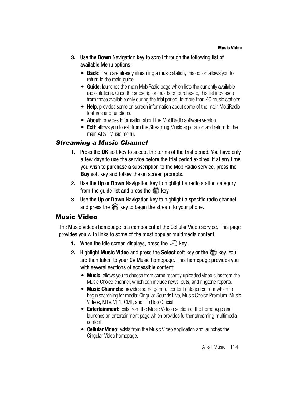 Music video | Samsung SGH-A717ZKAATT User Manual | Page 117 / 188