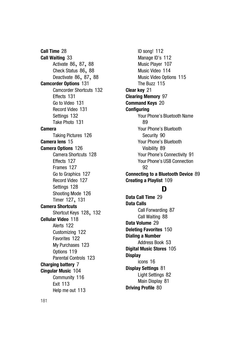 Samsung SGH-A717ZKAATT User Manual | Page 184 / 188