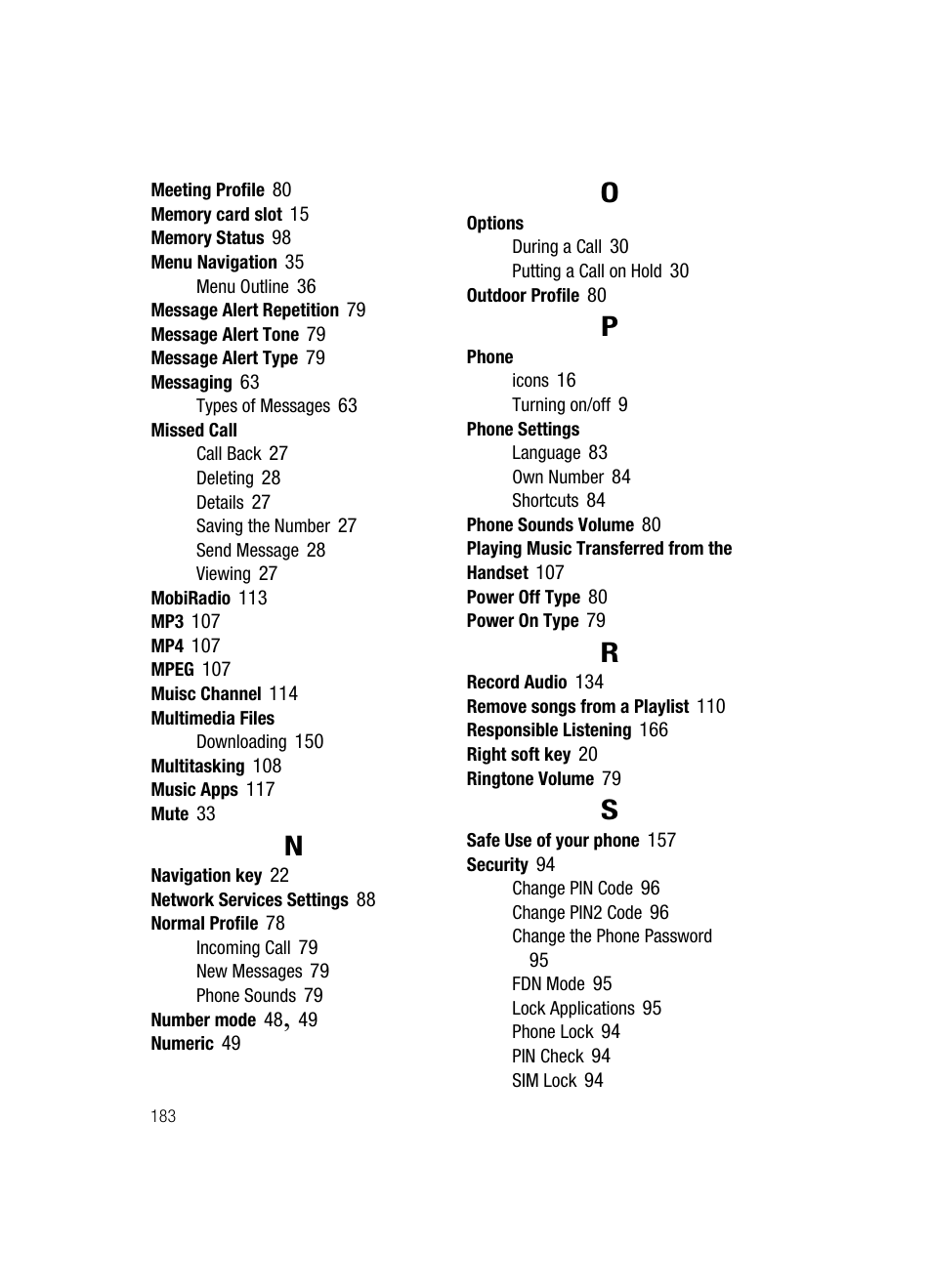 Samsung SGH-A717ZKAATT User Manual | Page 186 / 188