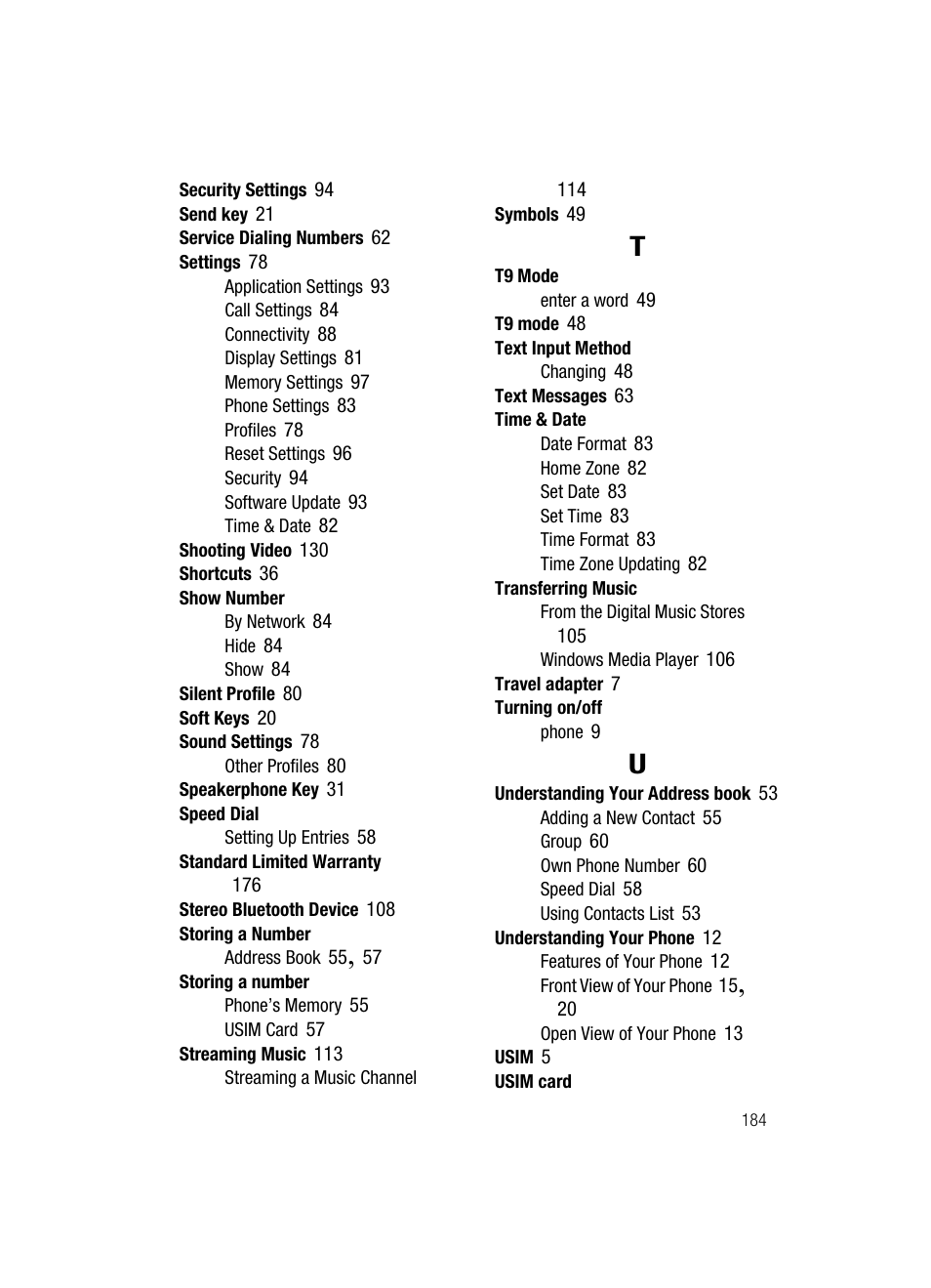 Samsung SGH-A717ZKAATT User Manual | Page 187 / 188