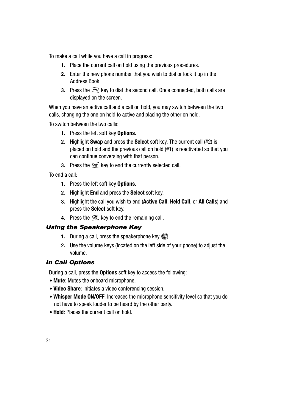 Samsung SGH-A717ZKAATT User Manual | Page 34 / 188