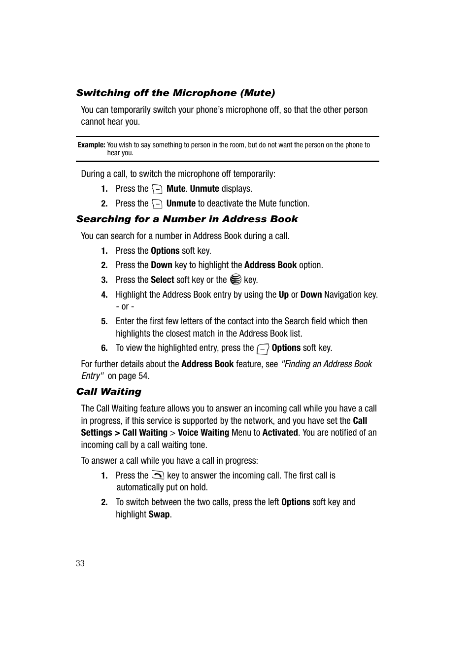 Samsung SGH-A717ZKAATT User Manual | Page 36 / 188