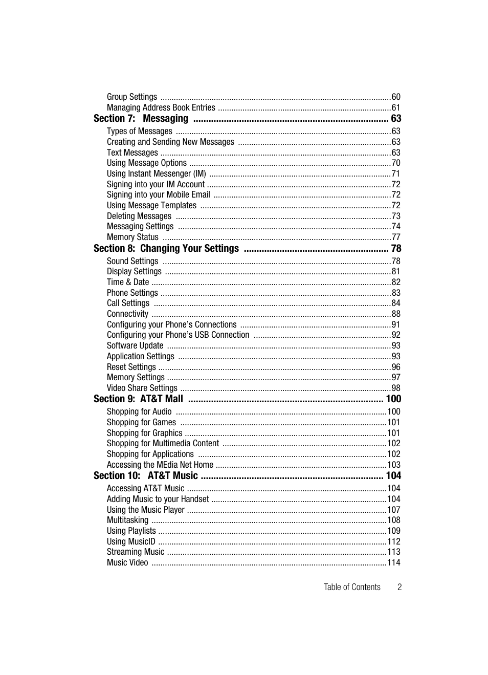Samsung SGH-A717ZKAATT User Manual | Page 5 / 188