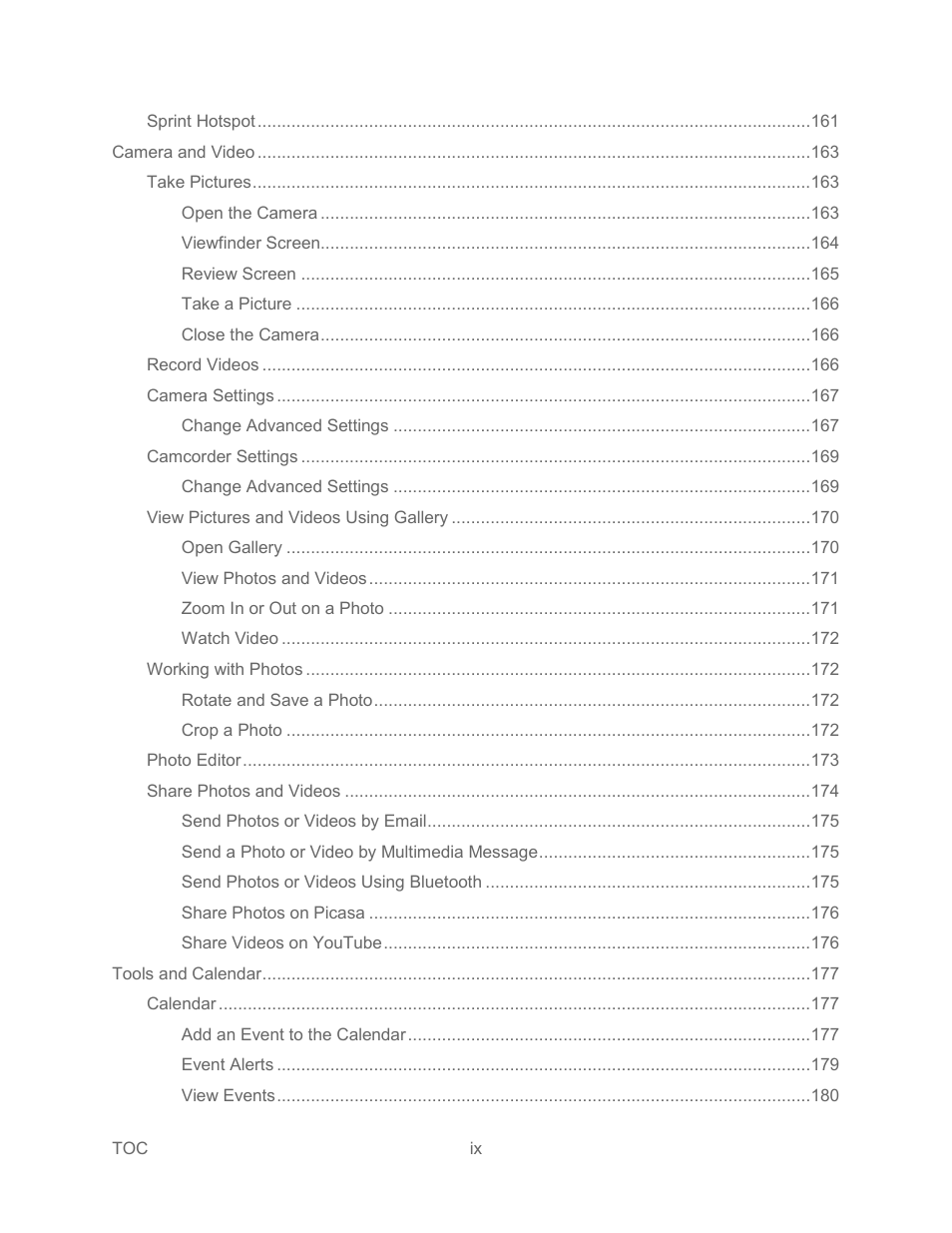 Samsung SPH-L300ZSASPR User Manual | Page 10 / 217