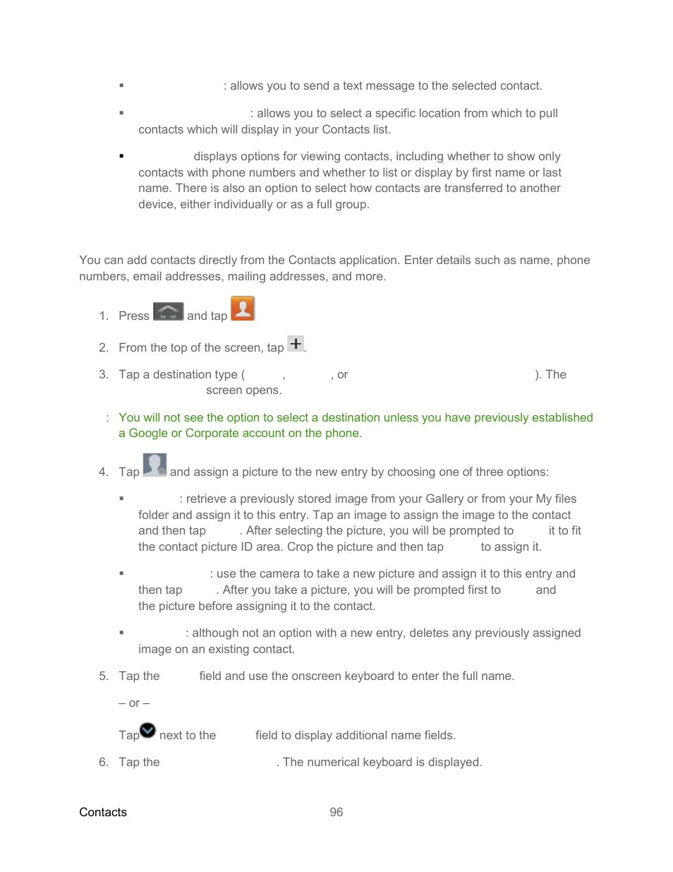 Add a contact, Add a, Contact | Samsung SPH-L300ZSASPR User Manual | Page 107 / 217