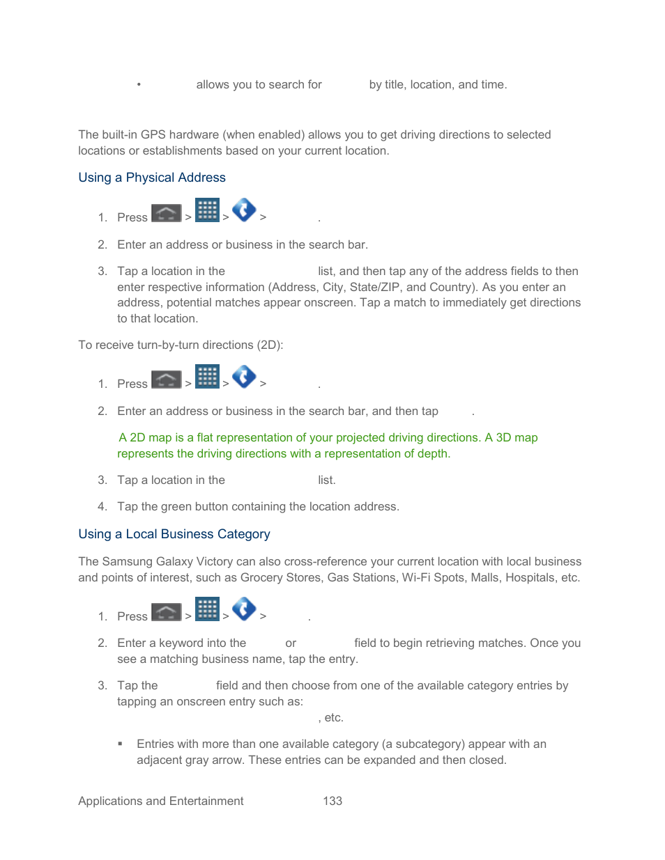 Telenav: getting driving directions | Samsung SPH-L300ZSASPR User Manual | Page 144 / 217