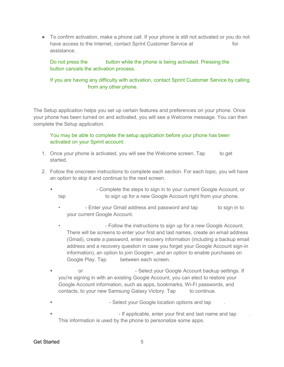 Complete the setup application | Samsung SPH-L300ZSASPR User Manual | Page 16 / 217